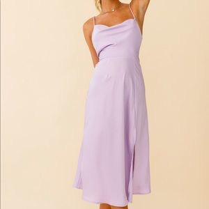 Suki front split midi dress
